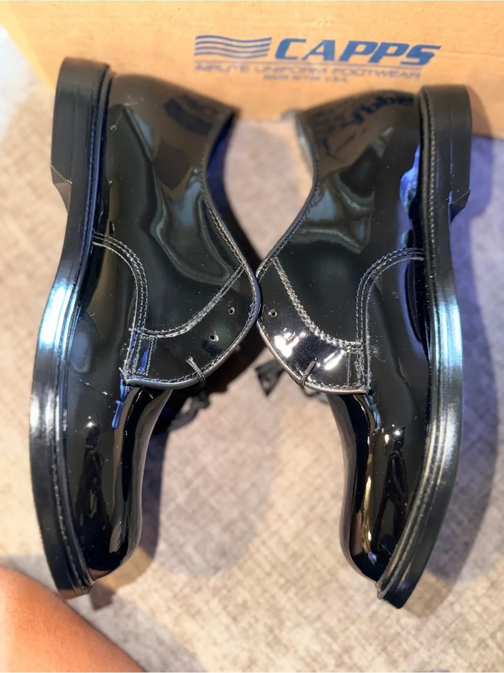 CAPPS Women’s Black Patent Leather Oxford Uniform‎ Dress Shoes Size 11M